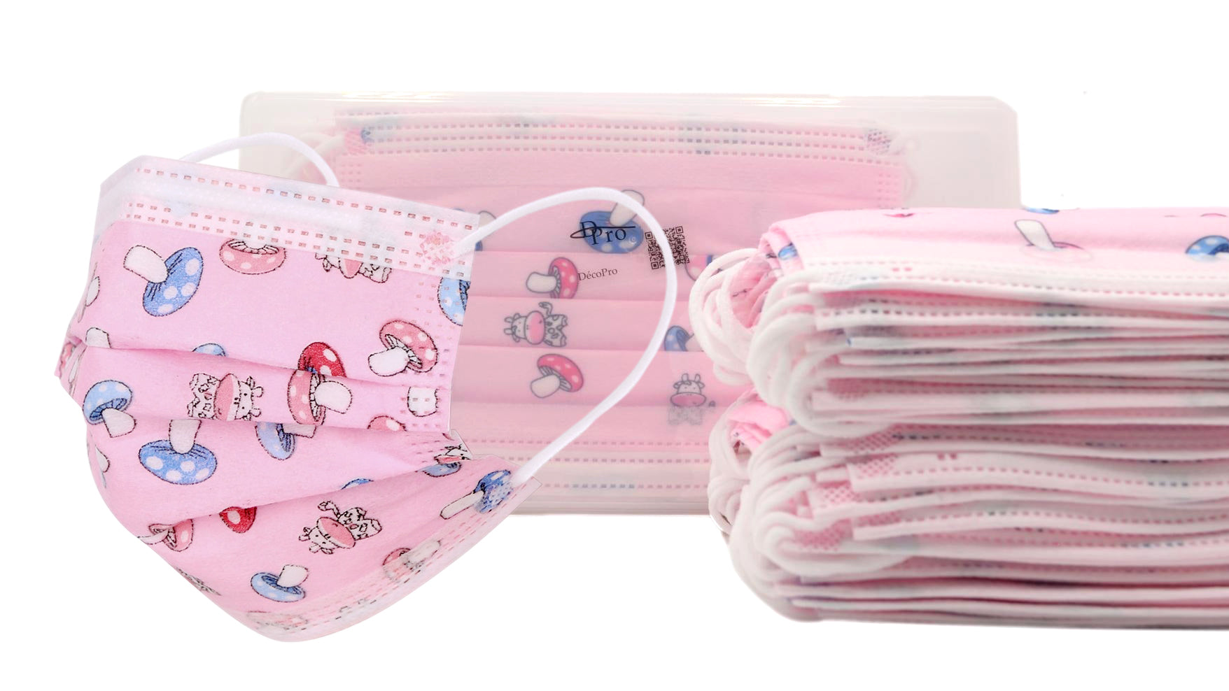 100 Pack of Children Size Disposable Mask €“ Pink - DecoPro