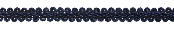 1/2 inch Basic Trim French Gimp Braid, Style# FGS Color: DARK Dark Navy Blue - J3, Sold By the Yard