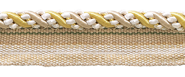 Medium Light Gold, Ivory 4/16 inch Imperial II Lip Cord Style# 0416I2 Color: IVORY GOLD - 2523 (Sold by The Yard)