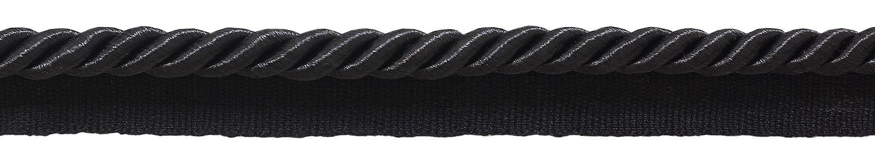 Medium 5/16 inch Basic Trim Lip Cord (Black), Sold by The Yard , Style# 0516S Color: BLACK - K9 - DecoPro