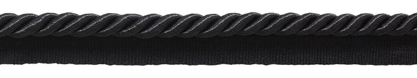 Medium 5/16 inch Basic Trim Lip Cord (Black), Sold by The Yard , Style# 0516S Color: BLACK - K9