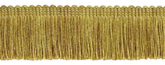 5 Yard Value Pack / Romanesque Gold, Light Brown, Light Olive Green Duke Collection Brush Fringe Trim / Thick, Luxuriant 2" Long / Style# 0200ELB-H Color: EL15 / 15 Ft / 4.6M - DecoPro