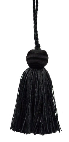 Set of 10 Decorative 4 inch Tassel / Black / Veranda Collection / Style# VTS / Color: Black Charcoal - VNT30