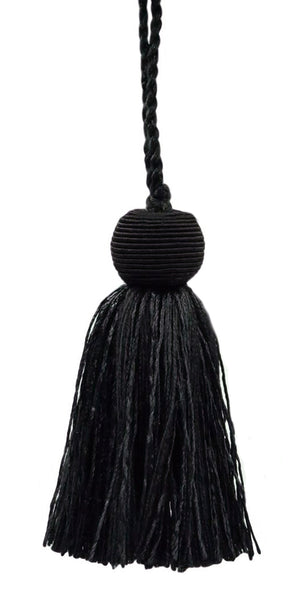 Decorative 4 inch Tassel / Black / Veranda Collection / Style# VTS / Color: Black Charcoal - VNT30, Sold Individually