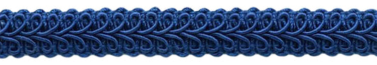 1/2 inch Dark Navy Blue Basic Trim French Gimp Braid / Style# FGSC Color: J3 - Evening Sky / Sold by the Yard - DecoPro