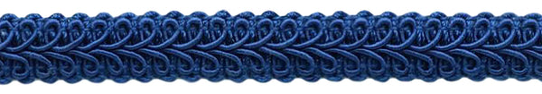 1/2 inch Dark Navy Blue Basic Trim French Gimp Braid / Style# FGSC Color: J3 - Evening Sky / Sold by the Yard