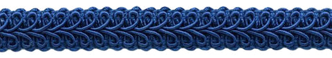 1/2 inch Dark Navy Blue Basic Trim French Gimp Braid / Style# FGSC Color: J3 - Evening Sky / Sold by the Yard