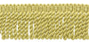 18 Yard Package / 3 Inch Long / Light Gold Knitted Bullion Fringe Trim / Style# BFSCR3 / Color: B7 - Sun Ray (15 Ft / 4.6 Meters)