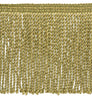 12 Yard Package of Artichoke Green, Medium Gold / 6 inch (15cm) Decorative Bullion Fringe / Style#: BFV6, Color: VNT15 - Olive Grove