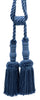Set of 2 / Beautiful Double Tassel Tieback / 8 inch Tassel, 29 inch Spread / Style# TBC8-2 Color: French Blue - M45