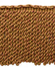 6 Inch Long Yellow Gold, Bay Green, Red Bullion Fringe Trim / Style# BFEMP6 (21987) / Color: Antique Brass - W147 / Sold By the Yard