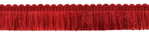 1 1/4 inch Basic Trim Brush Fringe / Style# 0125SB-CR (21973) / Color: Cherry Red - E13 / Sold by the Yard