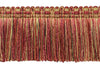 Veranda Collection 3 inch Brush Fringe Trim / Cherry Red, Camel Beige, Clay / Style#: 0300VB / Color: Cranberry Taupe - VNT21 / Sold by the Yard