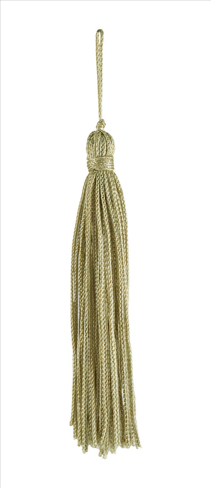 Set of 10 Sage Chainette Tassel, 4 Inch Long with 1 Inch Loop, Basic Trim Collection Style# RT04 Color: SAGE GREEN- L83 - DecoPro