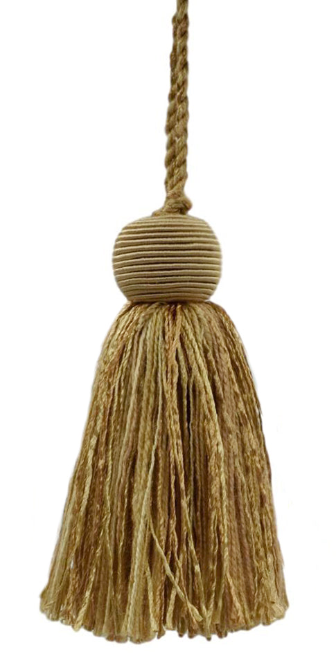Decorative 4 inch Tassel / Camel Beige, Straw, Harvest Gold / Veranda Collection / Style# VTS / Color: Savanna Gold - VNT5, Sold Individually - DecoPro