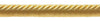 Large LIGHT GOLD 3/8 inch Basic Trim Cord With Sewing Lip, Sold by The Yard , Style# 0038S Color: B7