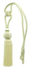 Set of 4 / Ivory / Ecru Elegant Tassel Tieback With Turkish Head Design / 6 inch long Tassel, 28 1/2 inch Spread (embrace) / Style# TBTRK6 (41202) Color: Ivory - A2