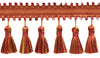 5 Yard Value Pack / 3 3/4 inch Ribbon Tassel Fringe / Style# RTF0375, Color: Rust, Cinnamon, Gold - 81857 / 15 Ft / 4.6 Meters