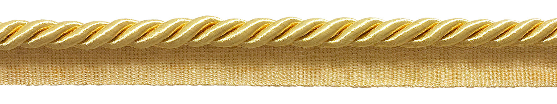 Medium 5/16 inch Basic Trim Lip Cord (Light Gold), Sold by The Yard , Style# 0516S Color: LIGHT GOLD - B7 - DecoPro