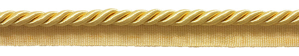 Medium 5/16 inch Basic Trim Lip Cord (Light Gold), Sold by The Yard , Style# 0516S Color: LIGHT GOLD - B7