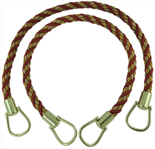 Pair of Elegant RUST GOLD Curtain & Drapery Rope Tiebacks, 18 inch Long, Approx. 1/2 inch Thick, Style# BRTBM Color# CINNAMON TOAST - 6122 - DecoPro