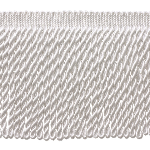 6 Inch Long WHITE Bullion Fringe Trim, Basic Trim Collection, Style BFS6 Color: A1 Sold By the Yard