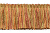 Veranda Collection 2 inch Brush Fringe Trim / Copper, Brown, Oak Brown / Style#: 0200VB / Color: Rustic - VNT9 / Sold by the Yard