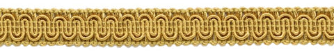 5/8 inch Decorative Gimp Braid / Basic Trim / # 0058SG Color: Antique Gold - C4, Sold By the Yard