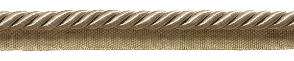 Sandstone Light Beige / Large / 3/8 inch Basic Trim Cord With Lip / Sold by the Yard / Style# 0038S Color: A10