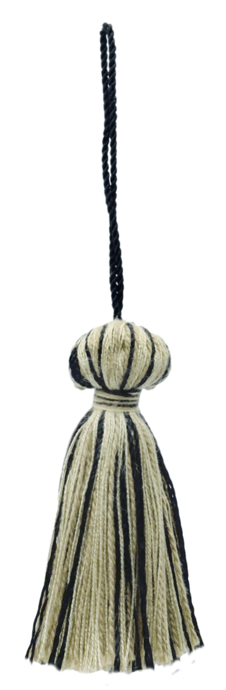 3" Tassel (7.5cm) Small Bell Tassel | Craft Tassel (BT3-CR) | Sold Individually, #P82 Multicolor / White Ivory - DecoPro