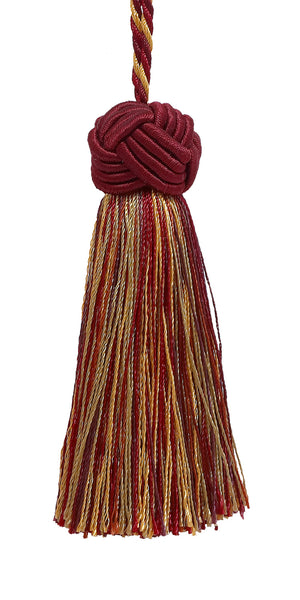 Decorative 3.5 inch Tassel / WINE GOLD / Baroque Collection Style# BTS Color: AUTUMN LEAVES - 5716