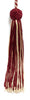 Set of 10 Gold, Cherry Red Woven Head Chainette Tassel, 5.5 Inch Long with 2 Inch Loop, Basic Trim Collection Style# BH055 Color: 572
