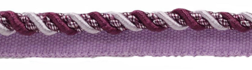 9 Yard Value Pack of Medium 4/16 inch Dusty Mauve, Dark Plum, Noblesse Collection Lip Cord Style# 0416H Color: Luscious Lavenders - 2927 (27 Ft / 8 Meters) - DecoPro