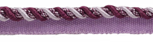 9 Yard Value Pack of Medium 4/16 inch Dusty Mauve, Dark Plum, Noblesse Collection Lip Cord Style# 0416H Color: Luscious Lavenders - 2927 (27 Ft / 8 Meters) - DecoPro