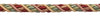 Pair of Elegant RED, LIGHT ROSE Curtain & Drapery Rope Tiebacks, 18 inch Long, Approx. 1/2 inch Thick, Style# BRTBM Color# ROSE BOUQUET - 7953