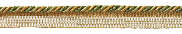 Small Olive Gold Baroque Collection 3/16 inch Cord with Lip Style# 0316BL Color: GOLDEN OLIVE - 1755 (Sold by The Yard)