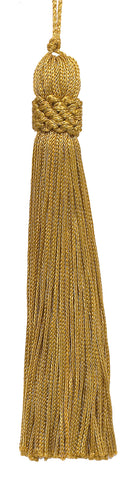 Set of 10 Antique Gold Crown Head Chainette Tassel, 5.5 Inch Long with 1 Inch Loop, Basic Trim Collection Style# CT055 Color: Gold - C4