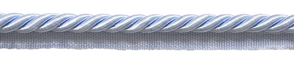 Large 3/8 inch Light Blue Basic Trim Cord With Sewing Lip, Sold by The Yard , Style# 0038S Color: Arctic Blue - N14