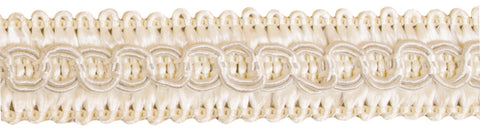 1/2 inch Basic Trim Decorative Cream Color Gimp Braid, Style# 0050SG Color: Off White - A3, Sold By the Yard