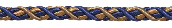 9 Yard Value Pack of Large NAVY BLUE TAUPE Baroque Collection 7/16 inch Decorative Cord Without Lip Style# 716BNL Color: NAVY TAUPE - 5817 (27 Ft / 8 Meters)
