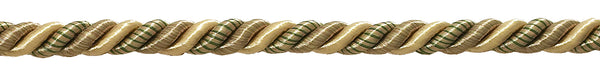 10 Yard Pack of Medium Beige, Olive Green, Champagne Baroque Collection 5/16 inch Decorative Cord Without Lip Style# 516BNL Color: WINTER MEADOW - 6939 (30 Ft / 9 Meters)