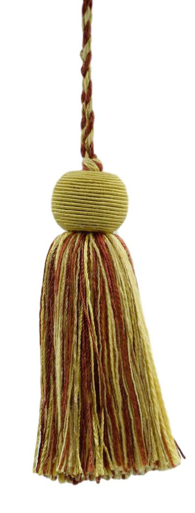 Decorative 4 inch Tassel / Camel Gold, Beachwood Gold, Dark Rust / Veranda Collection / Style# VTS / Color: Golden Harvest - VNT31, Sold Individually - DecoPro