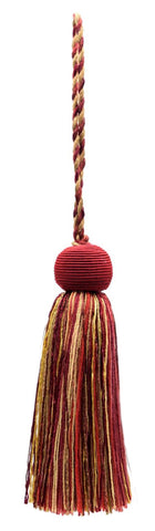 Decorative 4 inch Tassel / Beachwood Gold, Red, Paprika / Veranda Collection / Style# VTS / Color: Grandeur Flame - VNT33, Sold Individually