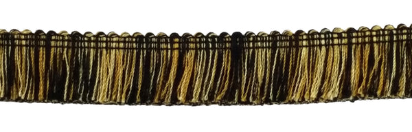 Gold, Black 1 1/4 inch Imperial IIÂ Brush Fringe Style# 0150IB Color: Golden Onyx - K9C4 (Sold by The Yard)