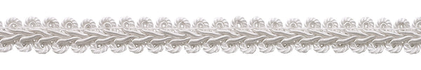 1/2 inch Basic Trim French Gimp Braid, Style# FGS Color: WHITE - A1, Sold By the Yard