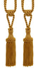 Pair Of Premium Gold Decorative Chainette Tiebacks, 5 inch Tassel Length, 30 inch Spread (embrace), COLOR: Gold - C4