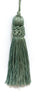 Set of 10 Sea Green Crown Head Chainette Tassel, 4 Inch Long with 2 Inch Loop, Basic Trim Collection Style# CT04 Color: Sea Green - H2
