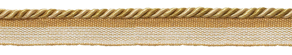 Small Two Tone Gold Baroque Collection 3/16 inch Cord with Lip Style# 0316BL Color: GOLD MEDLEY - 8633 (Sold by The Yard)