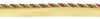 Small Multi colored Brick Dust, Alpine Green, Beachwood, Maize 3/16 inch Cord with Lip / Style# 0316MLT / Color: Carnival - PRA2B / Sold by The Yard