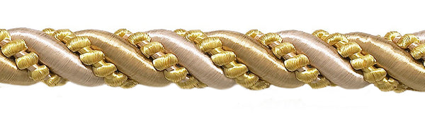 Large Gold, Antique gold 7/16 inch Imperial II Decorative Cord Without Lip Style# 716I2NL Color: RUSTIC GOLD - 4975 (Sold by The Yard)